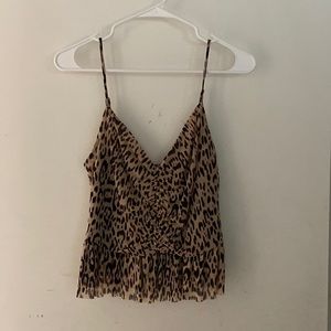 Animal print Guess crop tank